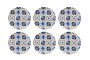 Hermia Complex Flover Juego de Platos de Postre Navideños de Porcelana (6 piezas) Multicolor